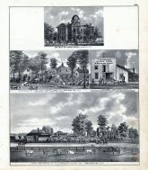 J.K. Ely, O.J. Booth Farm Residence, J. Southcomb's Livery Stable, Brundy Co. Court House, Grundy County 1874